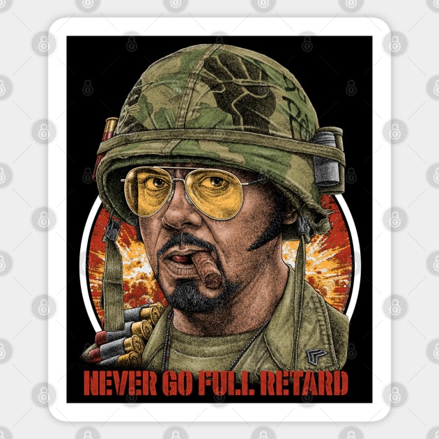 Tropic Thunder, Kirk Lazarus, Cult Classic Sticker by PeligroGraphics